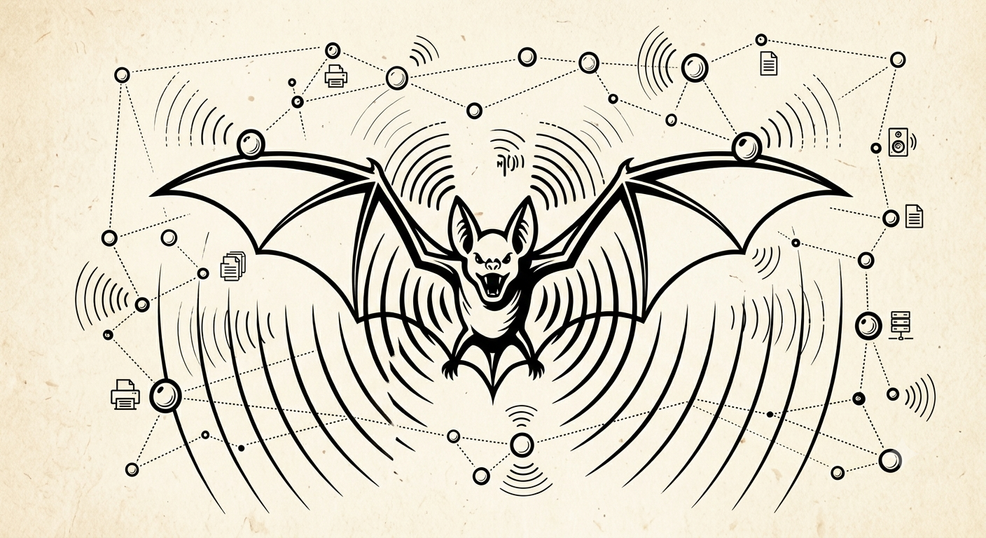 Bat echolocation — mDNS metaphor